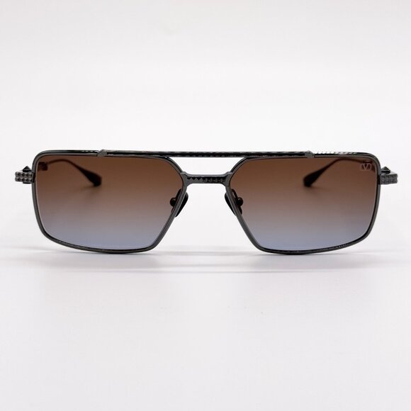 NEW VALENTINO V-SEI VLS-111C UNISEX TITANIUM SUNGLASSES VALENTINO VLS-111C - Picture 4 of 9